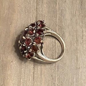 Beautiful cocktail ring set in silver